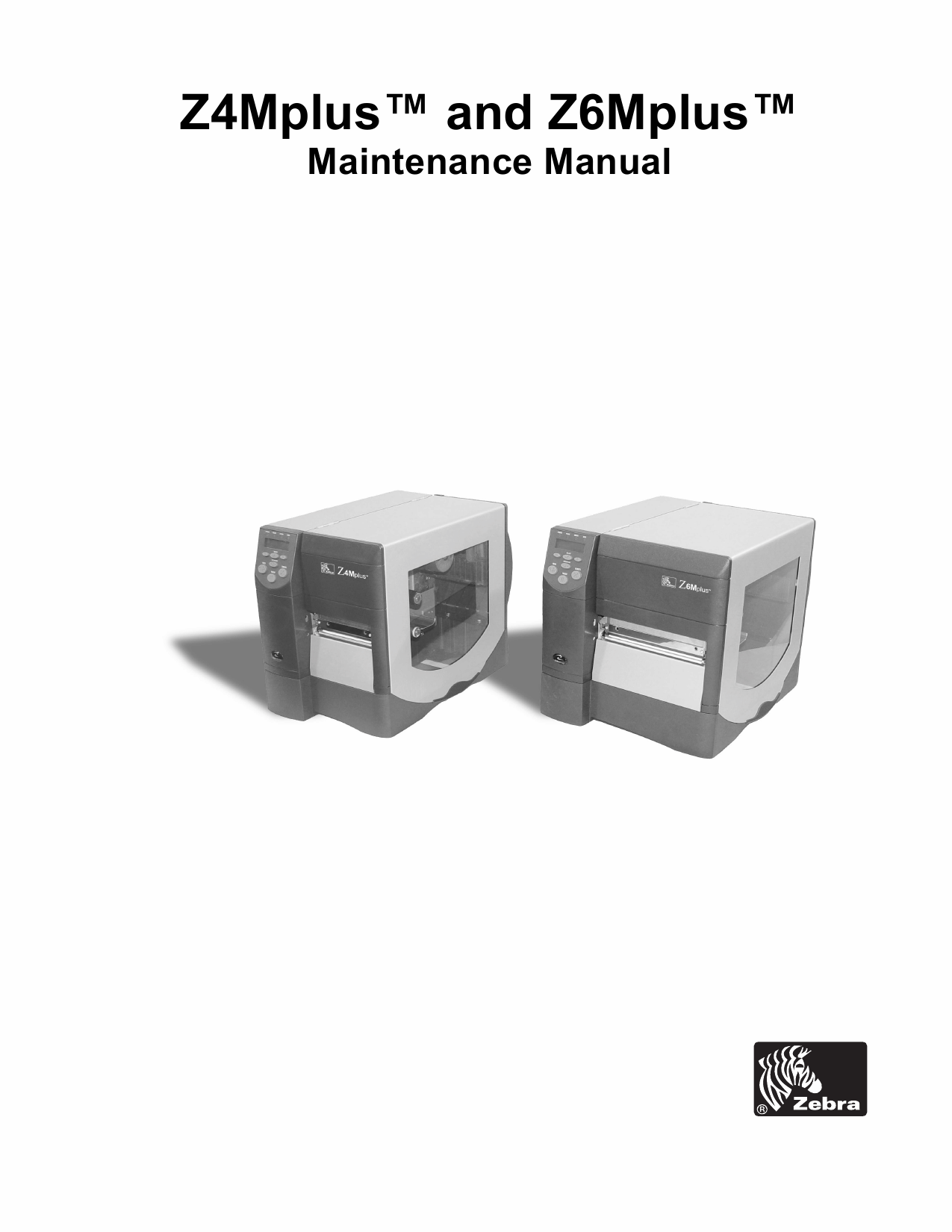 Zebra Label Z4Mplus Z6Mplus Maintenance Service Manual-1